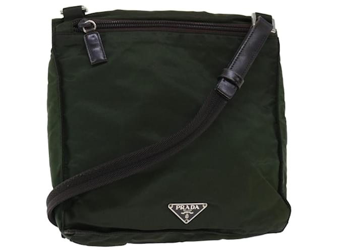 PRADA Shoulder Bag Nylon Green Auth fm2606  ref.1033829