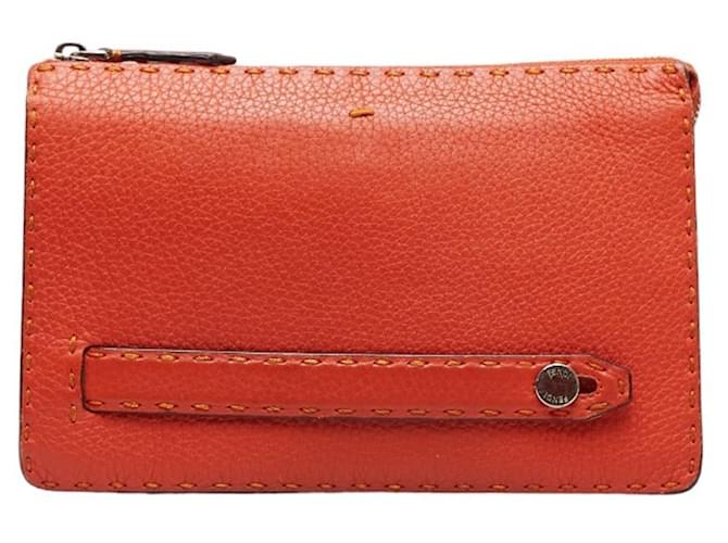 Fendi Selleria Orange Leather  ref.1033891