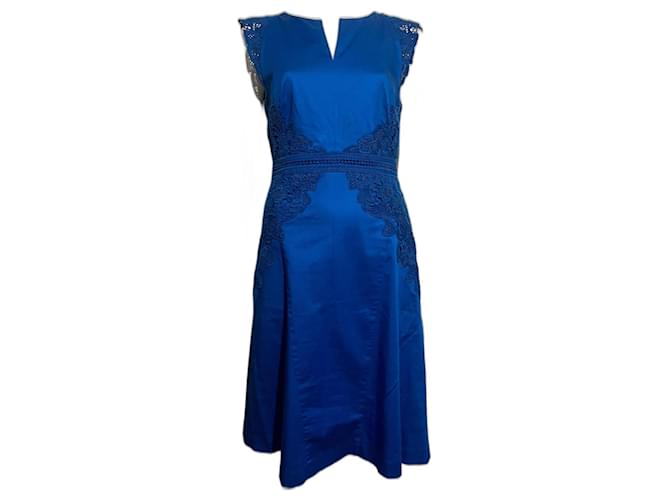 Autre Marque Himmelblaues Kleid von Marios Schwab mit Spitzenverzierung  ref.1033995