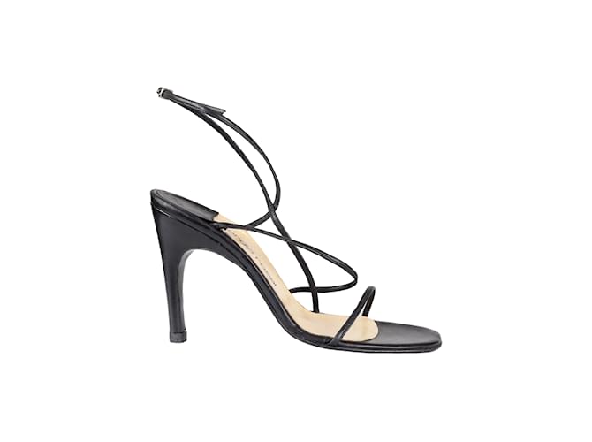 Sergio Rossi Strappy Heels Black Leather  ref.1034011