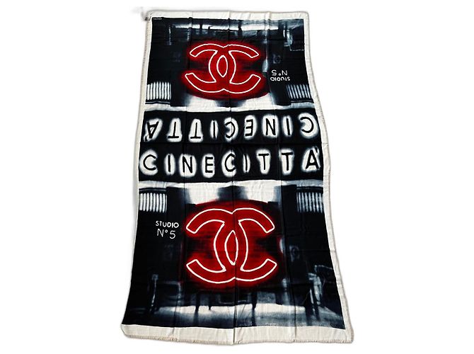 Chanel sciarpe Nero Cachemire