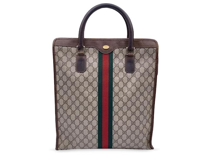 Gucci Striped Monogram Vintage Handbag