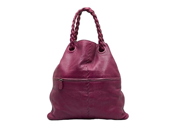 Bottega Veneta Leather Julie Shopper Tote 147716 Purple  ref.1034074