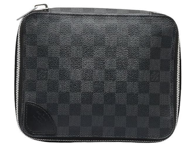 Louis Vuitton Toiletry Pouch Damier Graphite Pouch Bag Black