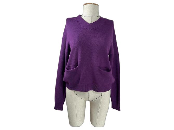 Pull FTC en cachemire et lyocell violet