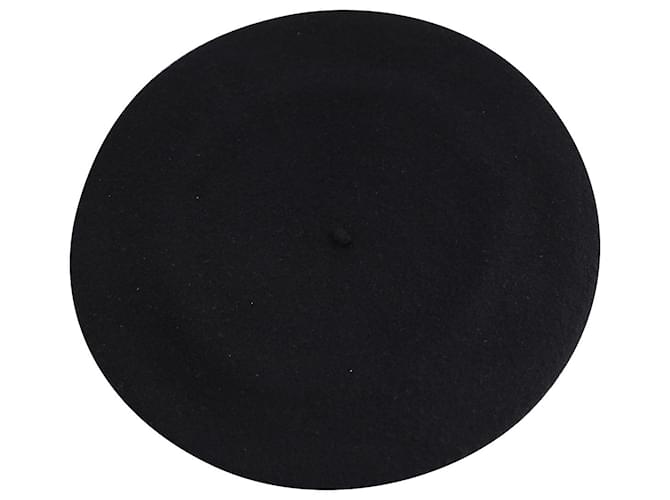 Gucci Felt Beret Hat in Black Wool   ref.1034378