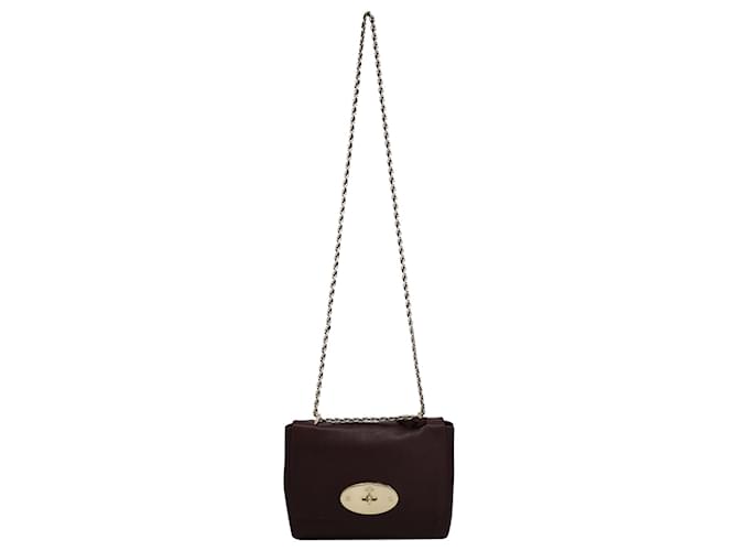 Mulberry Lily Oxblood Small Crossbody Bag in Burgundy Grain Leather Dark red  ref.1034388