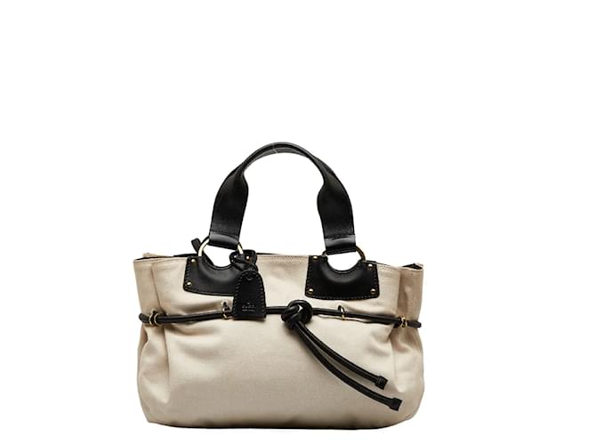 Gucci Canvas Handbag 95168 White Cloth  ref.1034406