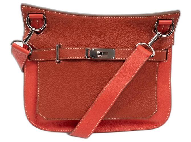Jypsiere Hermès Jypsière Sac à main en cuir Corail