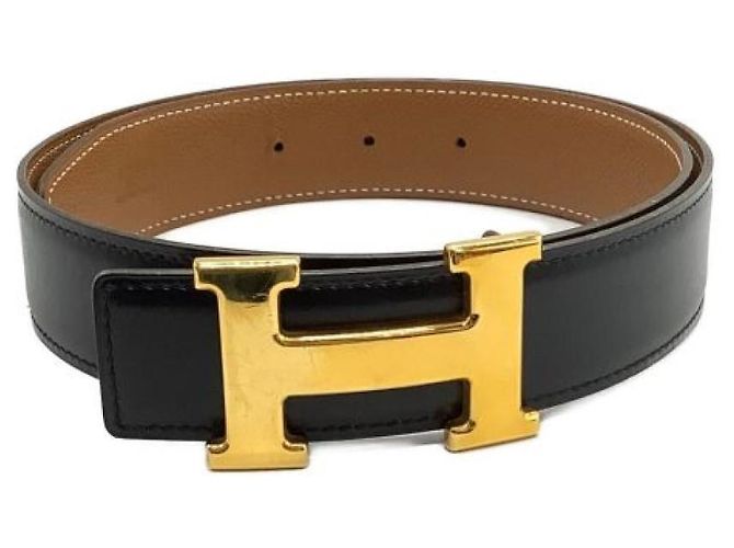 Hermès ***HERMES HERMES H-Gürtel Braun Schwarz