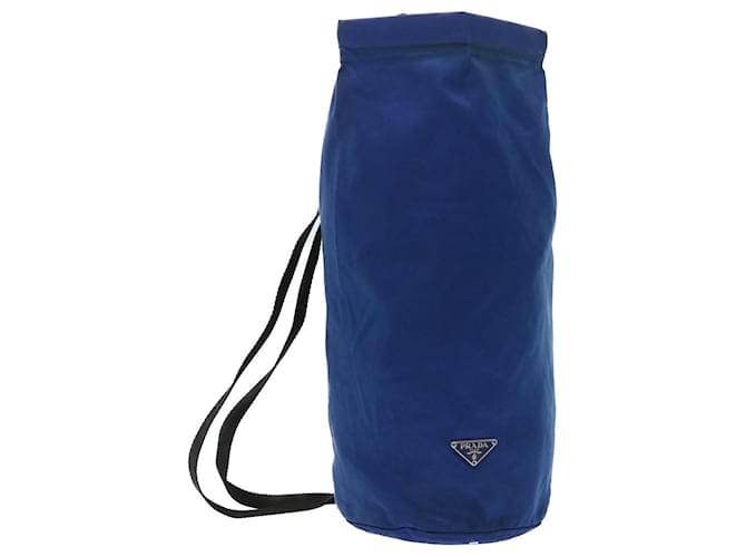 PRADA Shoulder Bag Nylon Blue Black Auth 51023  ref.1034735