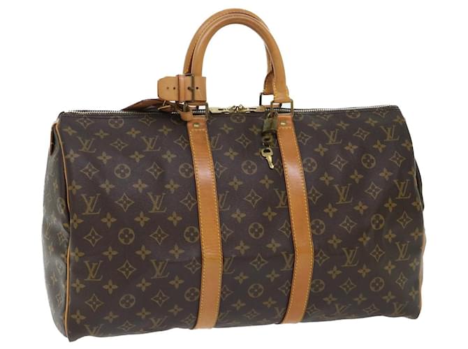 Louis Vuitton Monograma Keepall 45 Boston Bag M41428 Autenticação de LV 49924 Lona  ref.1034742