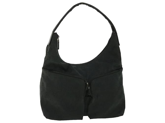 GUCCI GG Canvas Shoulder Bag Leather Black 001 3380 1705 auth 50999 Cloth  ref.1034755