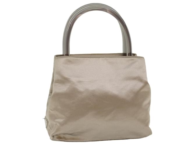 Prada Brown Nylon Lucite Handle Tote Bag