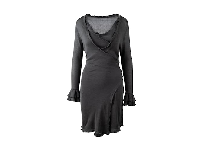 Balenciaga Dress and Wrap Cardigan Set Grey  ref.1034793