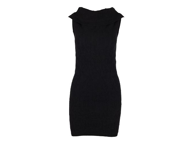 Rick Owens Wool Shift Dress Black