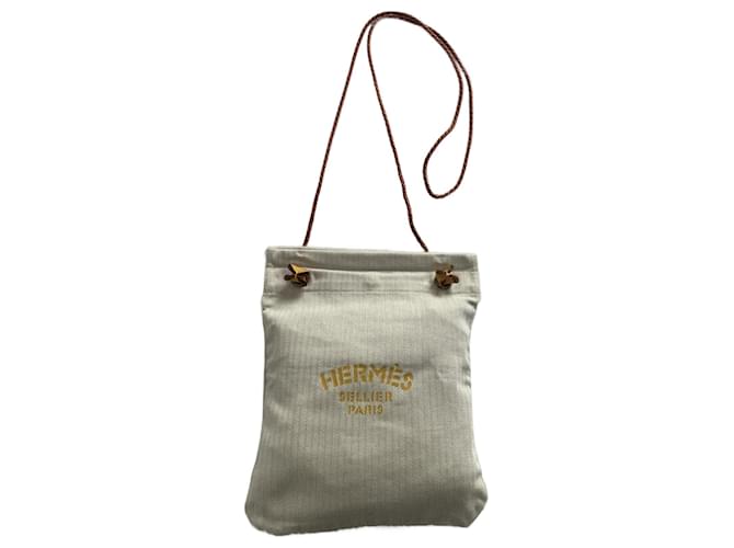 Aline Hermès Handbags Multiple colors Beige Leather Cotton  ref.1034905