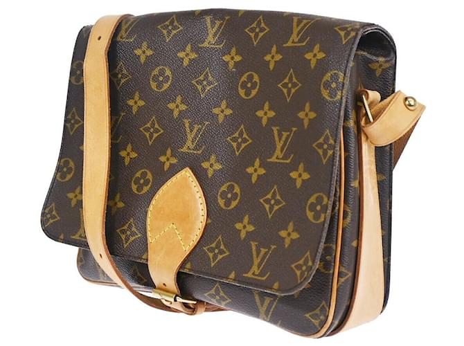 Louis Vuitton Cartouchiere Brown Cloth  ref.1034908