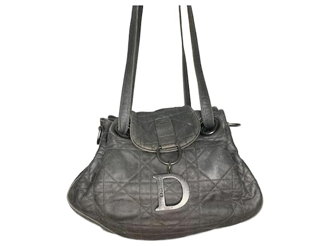 CHRISTIAN DIOR Handbags   Grey Leather  ref.1034925
