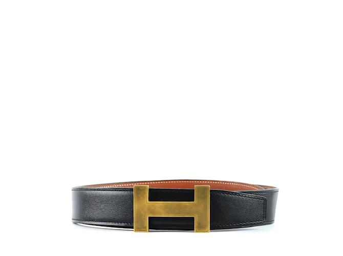 Hermès HERMES  Belts T.cm 90 leather Black  ref.1035009