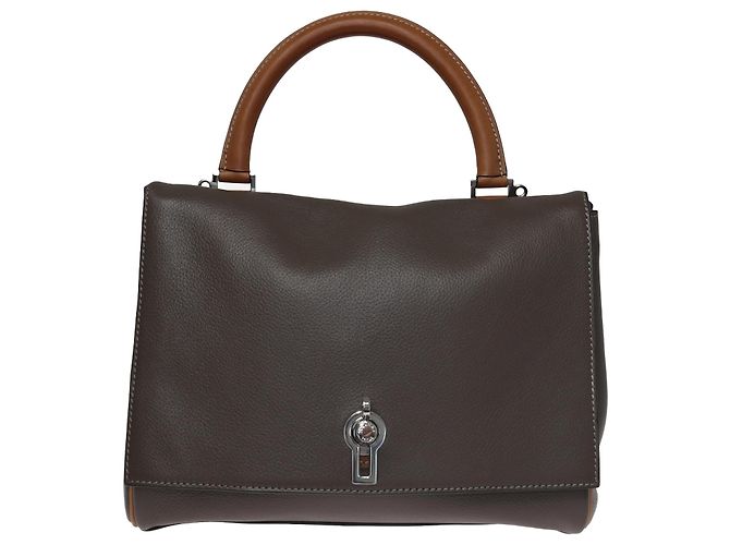 Moynat GREY/Brown Danse 2-WayTop Handle Bag