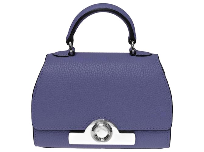 Moynat Blue Nano Rejane Top Handle Bag Leather  ref.1035174