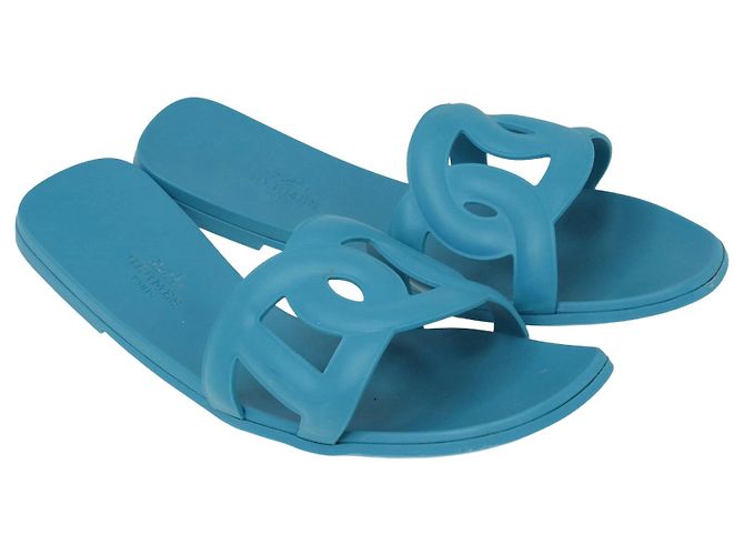Hermès Blaue Aloha-Strandsandale