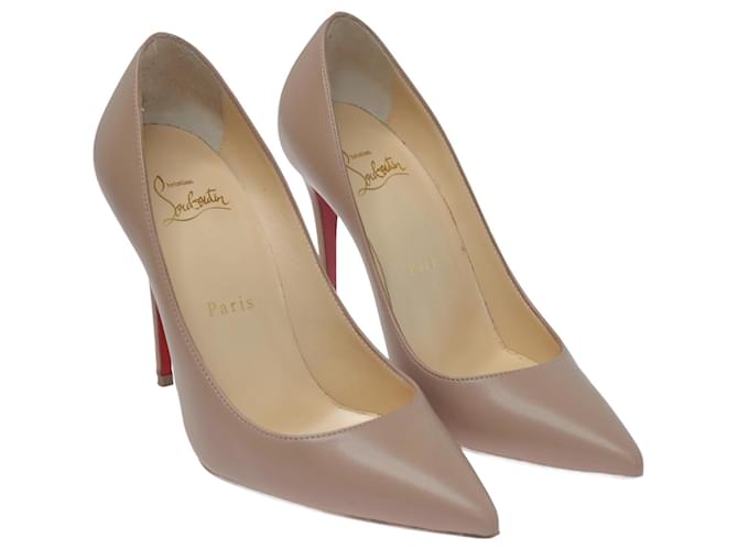 Christian Louboutin Nude So Kate Pumps Beige Leather  ref.1035178