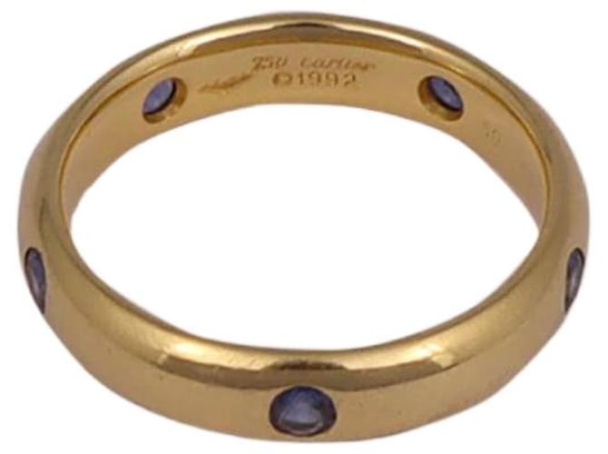 Cartier Gold Vintage Stella Sapphire Ring Golden Metal  ref.1035349