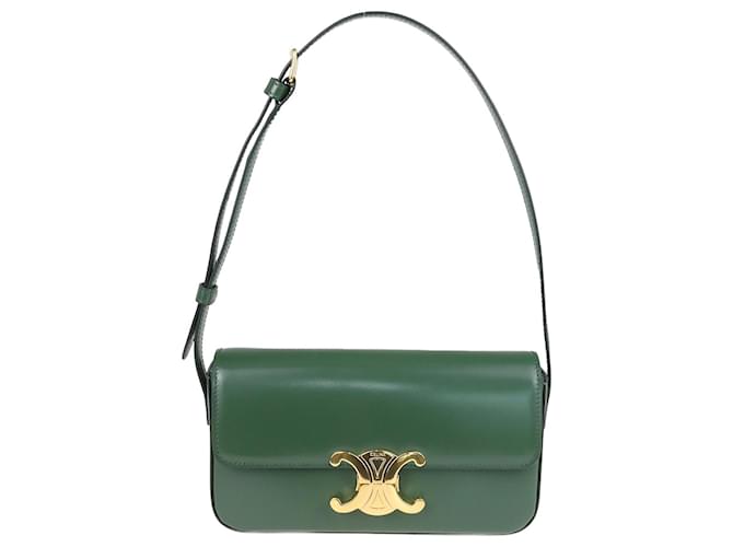 Céline Green Triomphe Handbag Leather  ref.1035356
