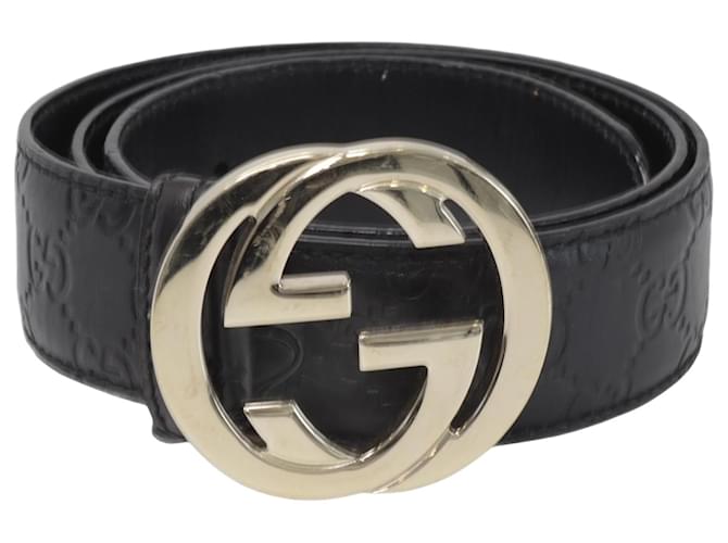 Black GG Guccissima Belt Leather  ref.1035461