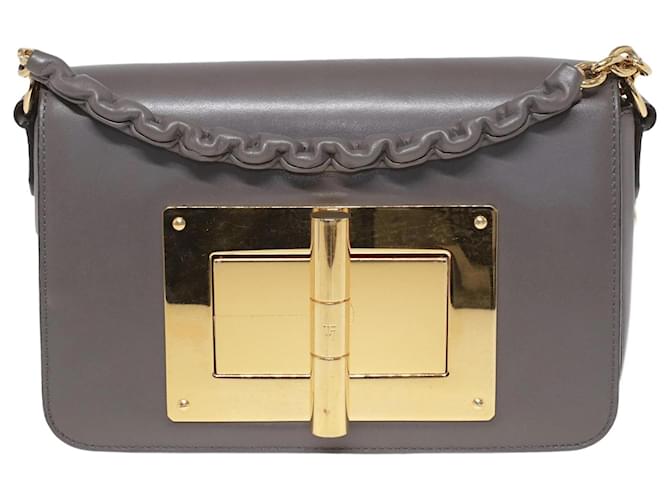 Pre-owned Tom Ford Black Leather Medium Natalia Shoulder Bag