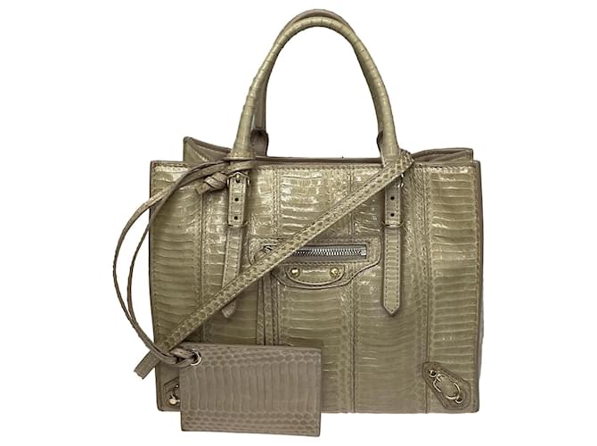 Balenciaga Beige A4 Papier Mini Tote Bag Exotic leather ref.1035632 - Joli  Closet