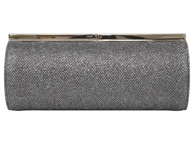 Jimmy choo silver clutch hotsell