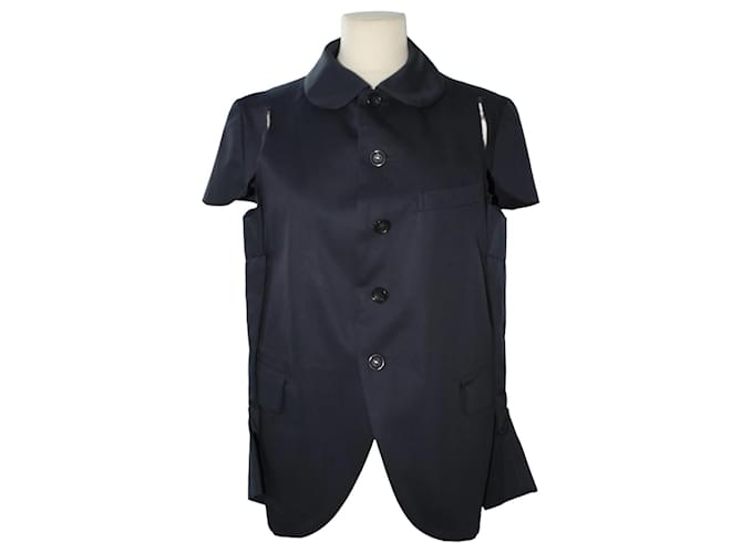 Comme Des Garcons black short sleeve blazer Cotton  ref.1035653