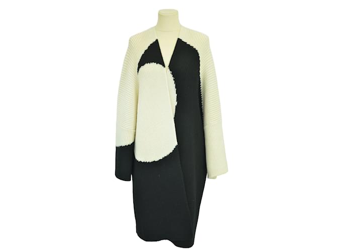 Valentino Black/White Knitted Cardigan Wool  ref.1035716