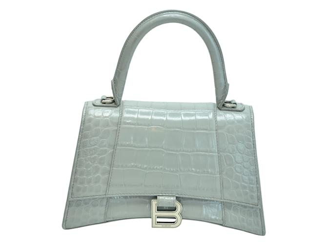Balenciaga Crystal-embellished Hourglass Tote Bag - Grey