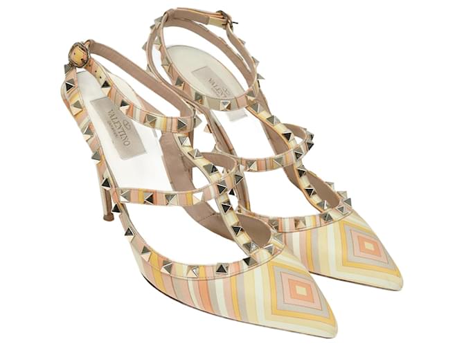 Valentino Native Couture 1975 Print  Rockstud Leather  ref.1035823