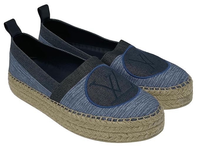 Louis Vuitton Blue Shore Postkarten-Espadrilles Blau
