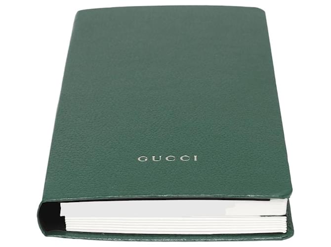Gucci Cuaderno verde con/ Tarjetero acordeón Lienzo  ref.1035835