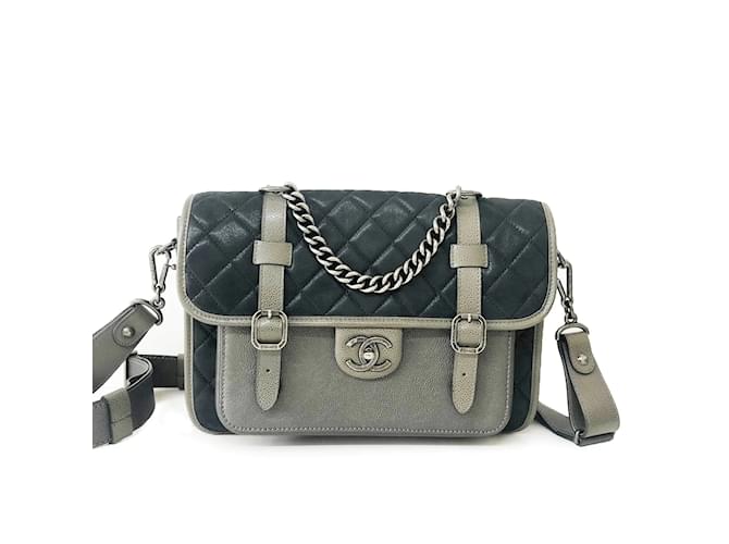 Chanel  Black  Paris-Dubai Suede Bag  ref.1035914