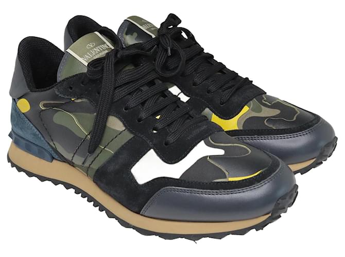 Valentino Camouflage Rockrunner Sneakers Leather  ref.1035997