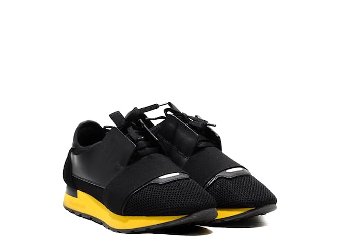 Balenciaga race runners 2024 black and yellow