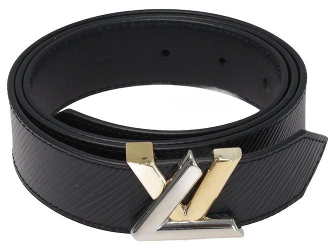 Louis Vuitton Schwarzer Epi LV Twist-Gürtel
