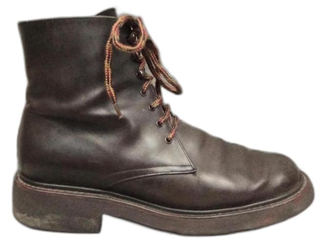 Paraboot p boots 37 Dark brown Leather  ref.1036242