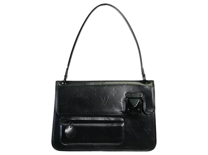 Louis Vuitton Black monogram Vernis leather square Op Art pouchy  ref.1036294