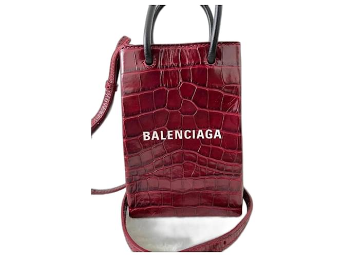 Balenciaga Handbags Dark red Patent leather  ref.1036392