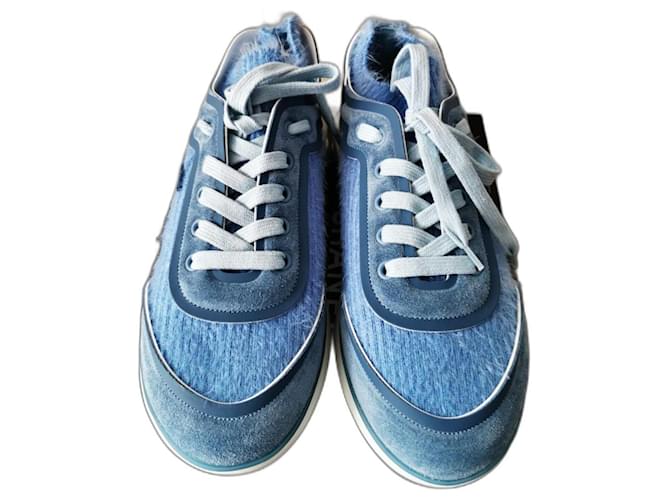 Chanel trainers Blue  ref.1036598