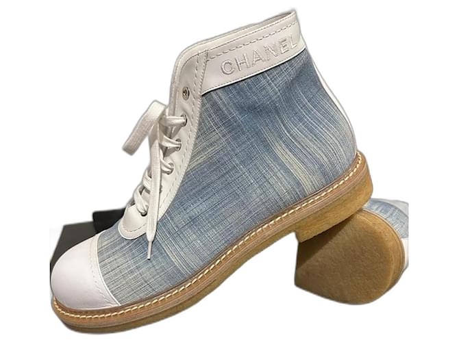 Chanel boots Blue  ref.1036613