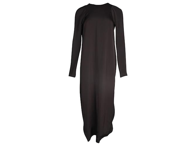 Totême Long-Sleeve Maxi Dress in Black Viscose Cellulose fibre  ref.1036695
